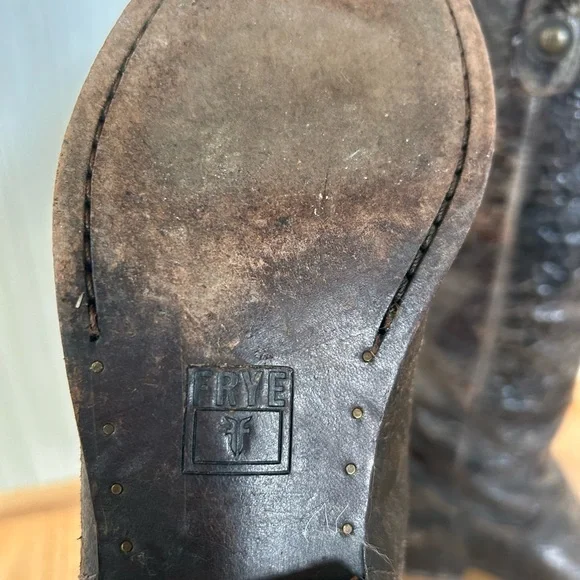 Frye Brown Leather Tall Boots - Picture 4 of 5